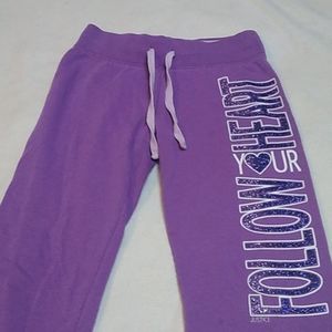 Justice Sweatpants Purple Girls Size 8